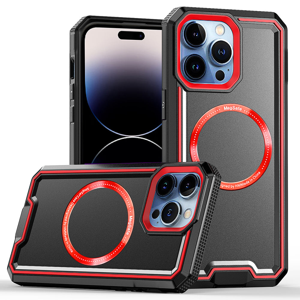 Pro iPhone 14 Pro Max Magnetické pouzdro na telefon kompatibilní s MagSafe PC TPU Shockproof Armor Cover Pro iPhone 14 Pro Max Magnetické pouzdro na telefon kompatibilní s MagSafe PC TPU Shockproof Armor Cover